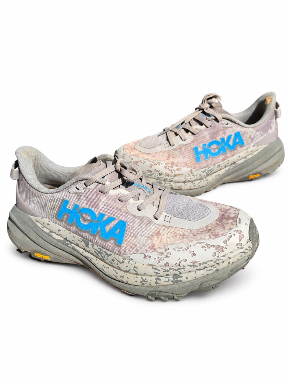HOKA Speedgoat 6 Men’s Trail Running Shoes – Grey/Black – Size 9.5 D